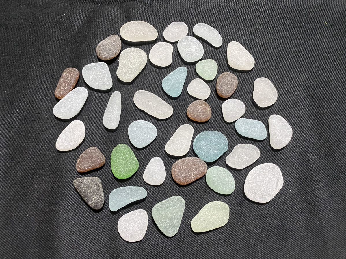 シーグラス&欠けが少ないものコロっとしたものセット100g S827 ビーチグラス レア 小、中サイズ コレクションやアクセサリー作りにも拍卖