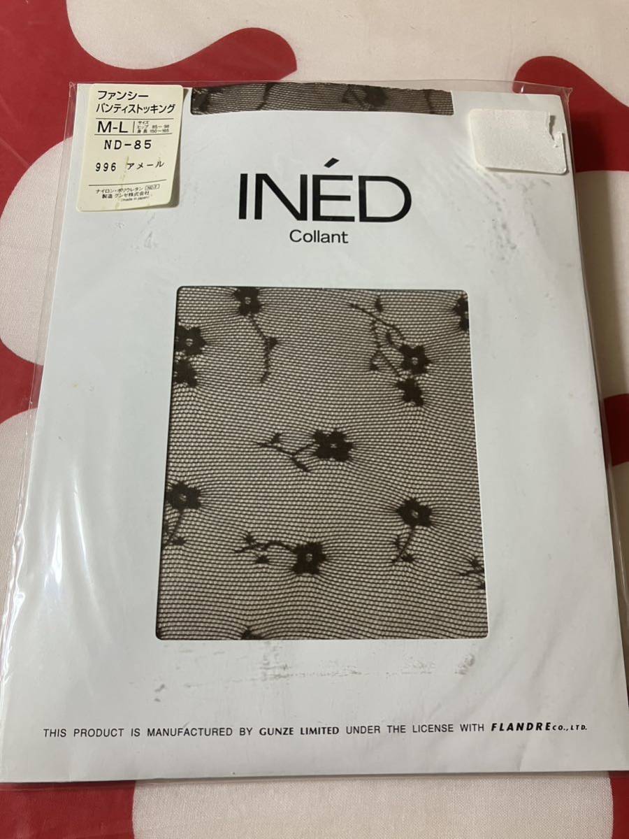 INED collant ファンシー パンティストッキング アメール 柄 panty stocking グンゼ 柄スト パンスト gunze拍卖