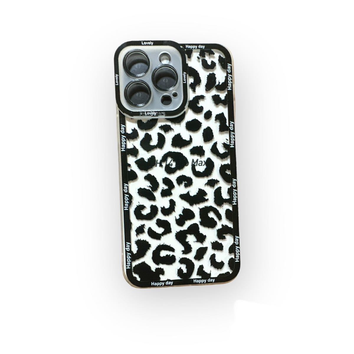 iphone ケース iPhone 14 pro max ヒョウ柄 ブラック 新品未使用拍卖