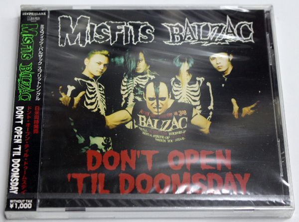 未開封 MISFITS/BALZAC ミスフィッツ/バルザック 【DON'T OPEN 'TIL DOOMSDAY ドント・オープン・ティル・ドゥームスデイ】拍卖