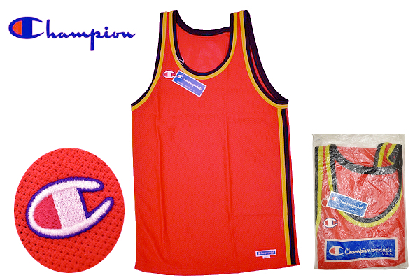 Y-6606★送料無料★新品★Champion products チャンピオン★80s ゴールドウイン東京 ヴィンテージ 赤色 タンクトップ 胸囲94cm身長-170cm L拍卖