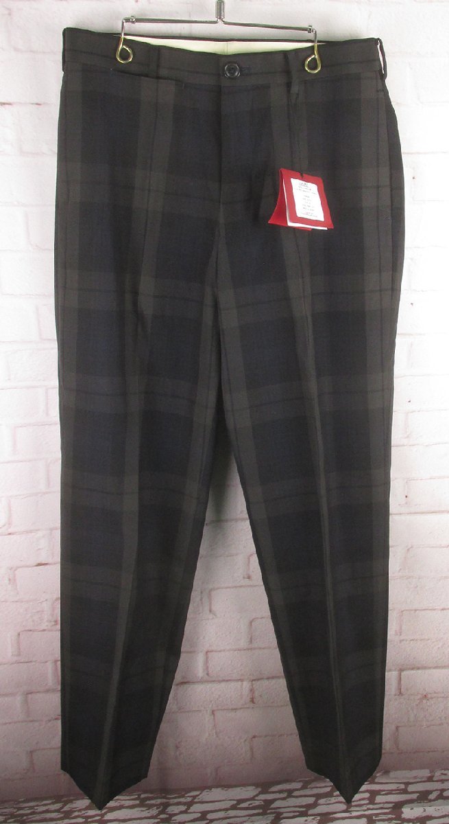 LFP17208 unfil アンフィル PLAID WOOL GABARDINE TROUSERS ウールギャバジン チェック トラウザーズ パンツ WZFL-UM218 4 未使用拍卖