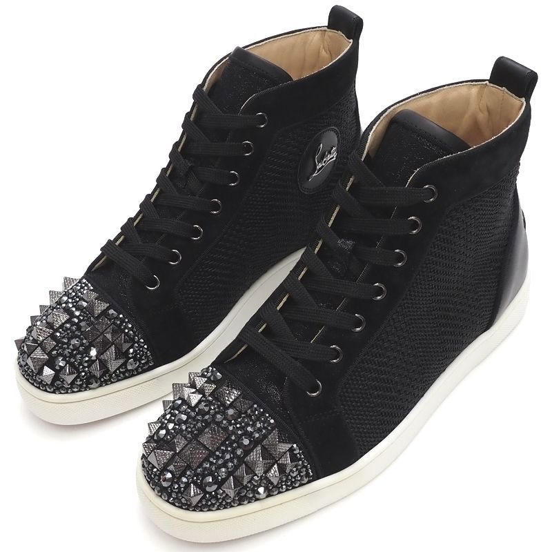 F04113 未使用品 Christian Louboutin/スニーカー 【サイズ:40】 ブラック MIXKEOLOUIS FLAT クリスチャンルブタン拍卖