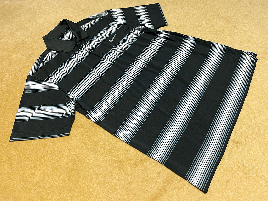 ナイキゴルフ 半袖ポロシャツ 黒 表記L拍卖