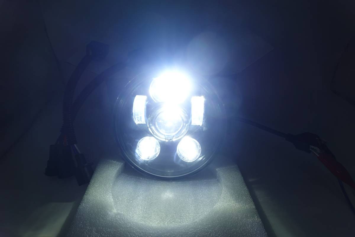 2個 送料無料 5.75インチ LEDヘッドライト ハーレースポーツスター DRLハーレーダビッドソンダイナ用オートバイプロジェクター 新品未使用 拍卖