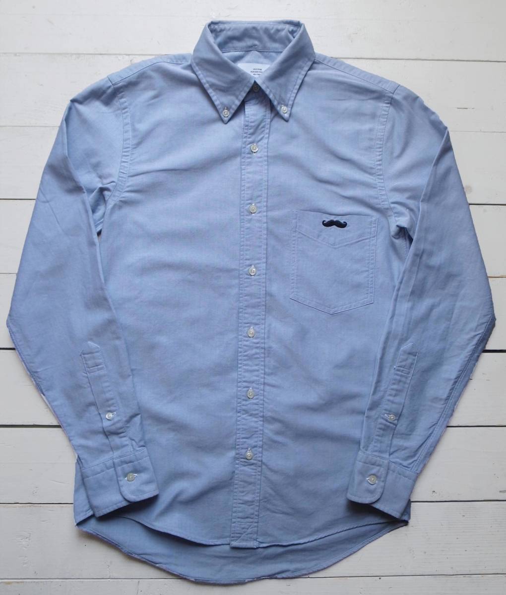 JACK SPADE × Southwick コラボ カスタム 髭刺繍 ボタンダウンシャツ XS サックスブルー USA製拍卖