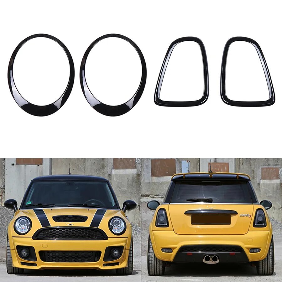 送料無料 Bmw ミニ R56 R57 R58 R59 ヘッドライト リングベゼル サラウンドカバー テールライト フレーム プラスチック拍卖