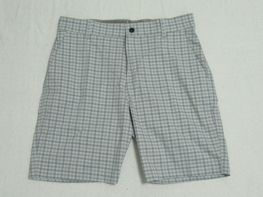 NIKE GOLF DF UV チノ ショート ライトグレー 34 ナイキ ゴルフ ショートパンツ チェック柄 ドライフィット UVカット DN1960-077拍卖