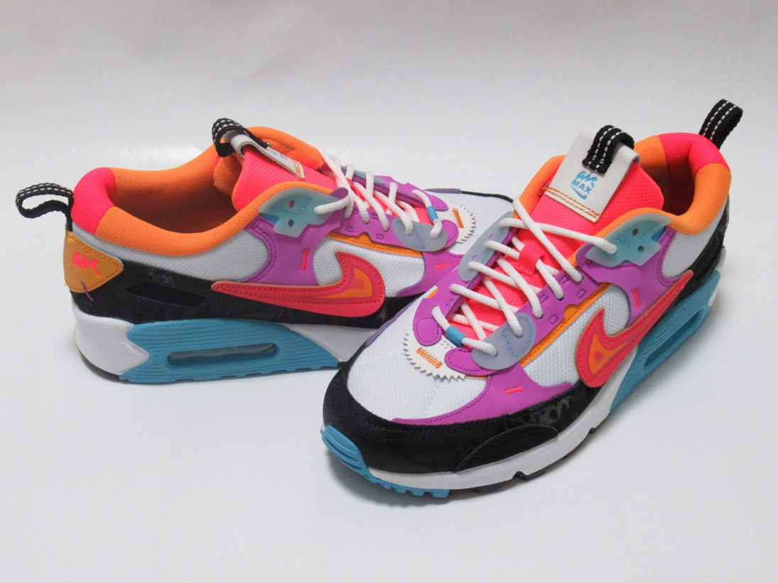 NIKE WMNS AIR MAX 90 FUTRA マルチカラー 23.5cm ナイキ エアマックス 90 フューチュラ ピンク ブルー FD0821-100拍卖