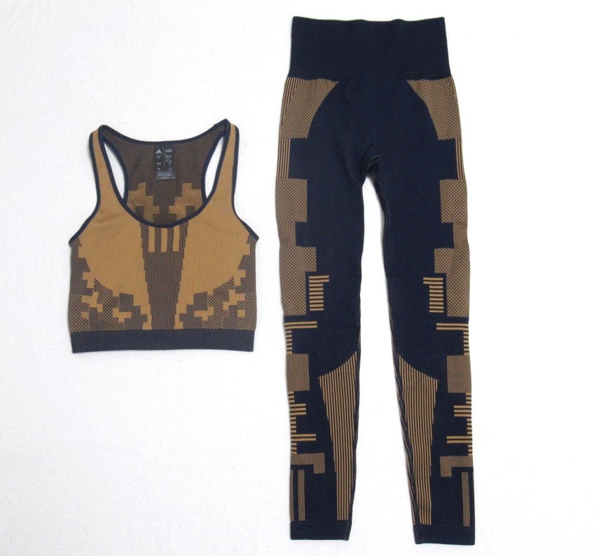 adidas KARLIE KLOSS ニット トップ タイツ セット OT アディダス カーリー クロス シームレス ワークアウト フィットネス HB1430 HB1436拍卖