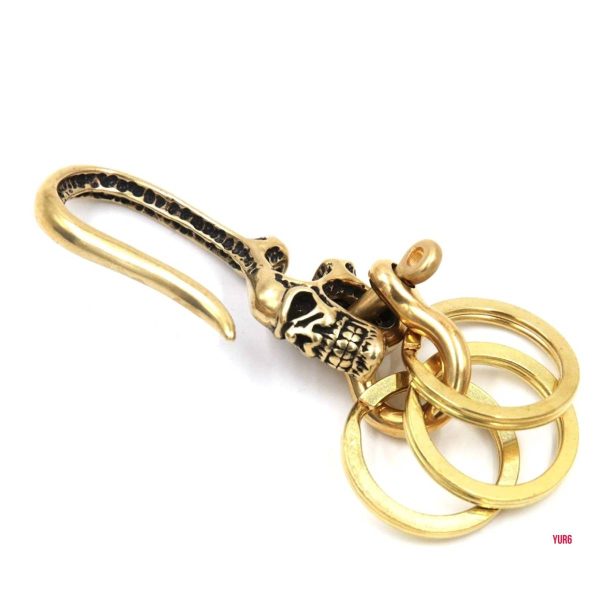 スカルの存在感 キーチェーン ヴィンテージ感 キーリング キーホルダー ドクロ ガイコツ バイク HR HM パンクロック ツーリング 普段使い拍卖