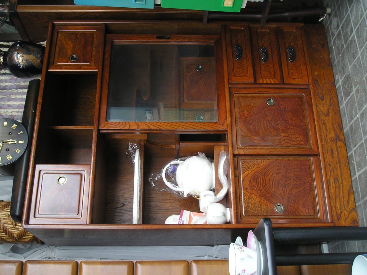 お鯉徳 和茶タンス H122xW91xD37拍卖