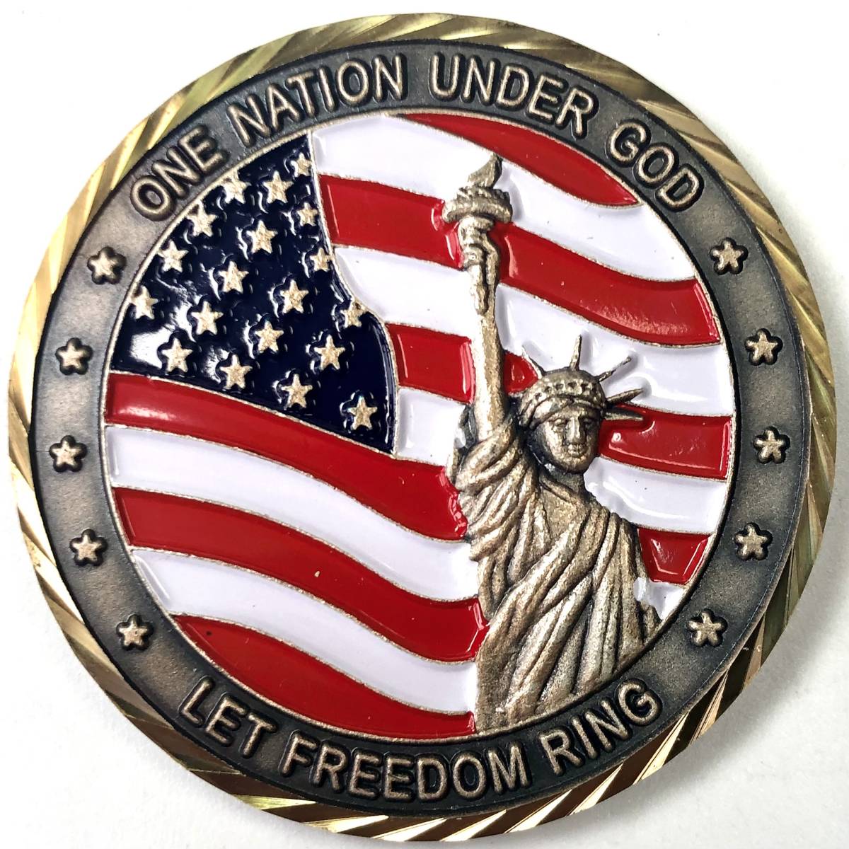 ONE NATION UNDER GOD LET FREEDOM RING / THE DAY AMERICA JOINED TOGETHER AS ONE 記念メダル(徽章/2001年9月11日/JUNK)拍卖