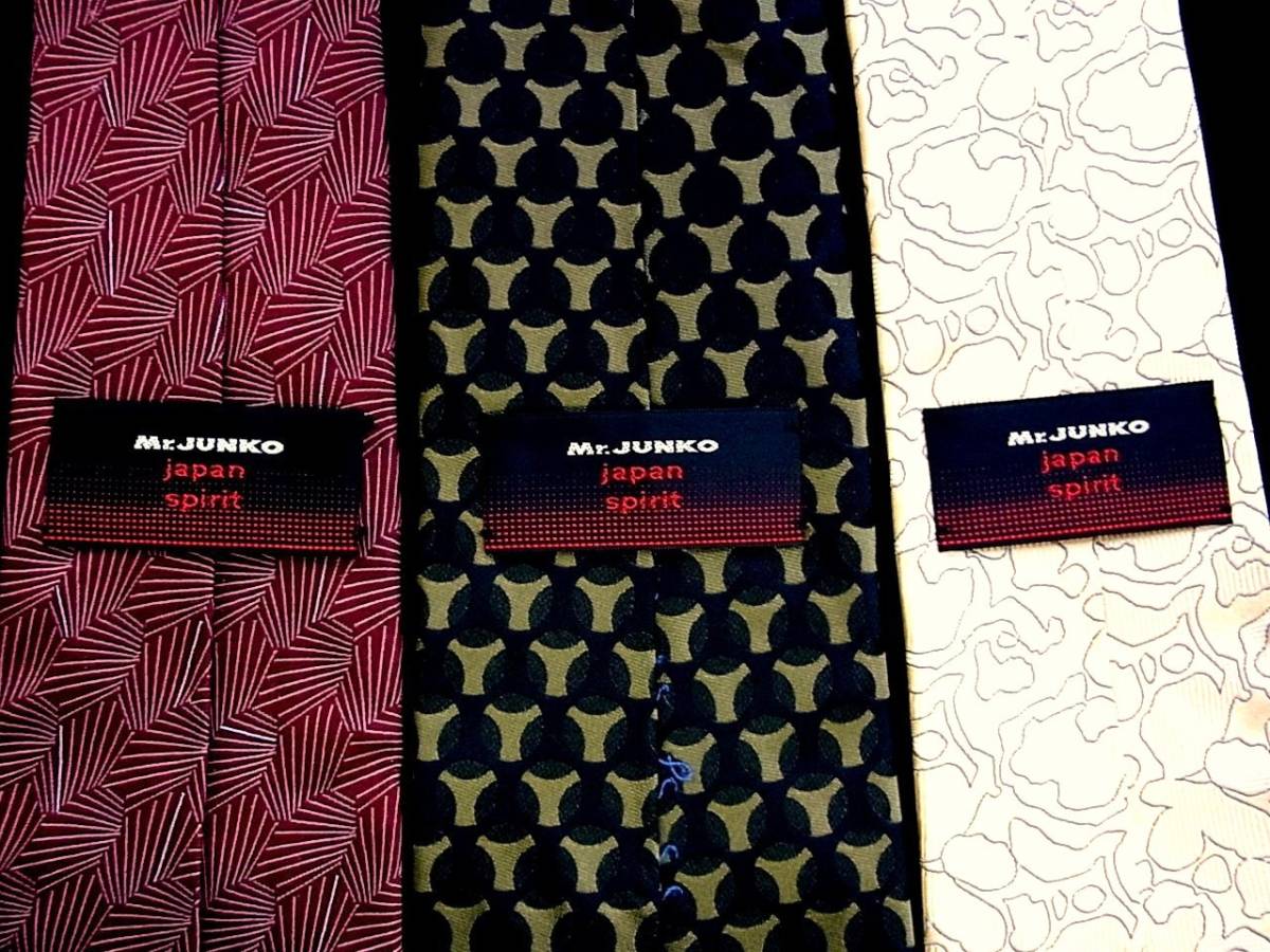 0b0462【すべて良品3本組】●Mr.ジュンコのネクタイ●拍卖