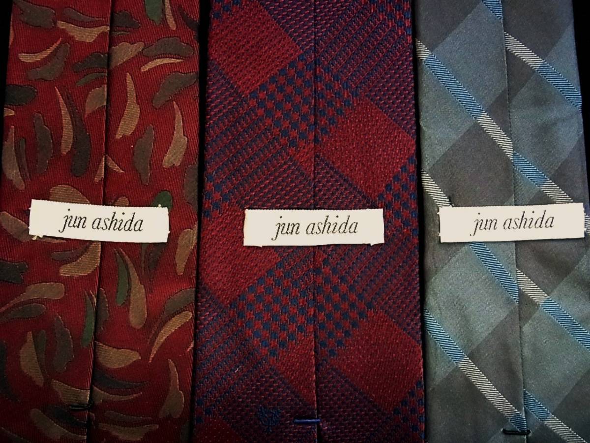 0b0438【すべて良品3本組】●ジュン アシダのネクタイ●拍卖