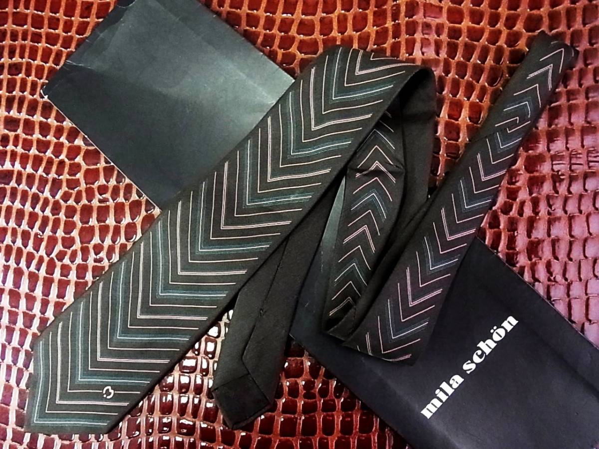 ■E0639Y●良品●ミラショーン【Mロゴ入】ネクタイ拍卖