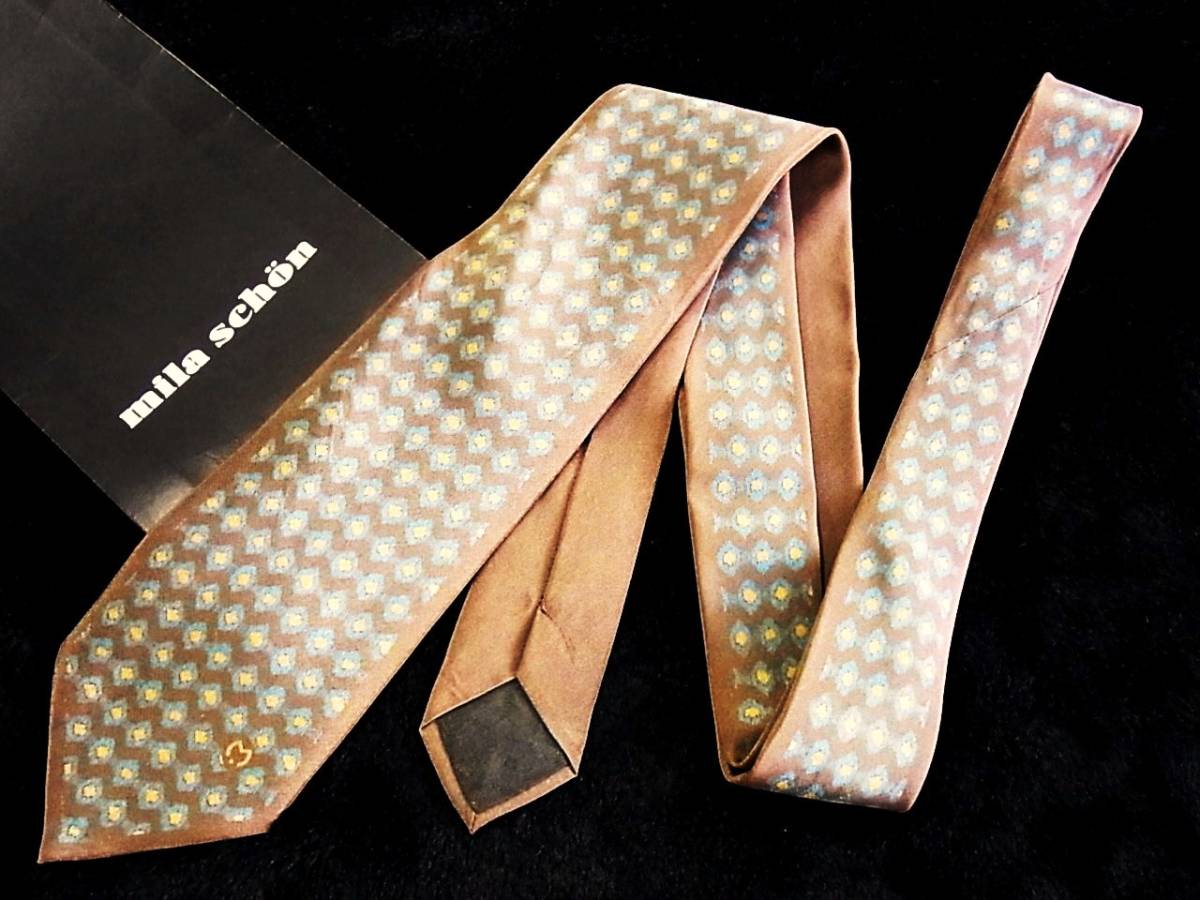 ■E0787Y●良品●ミラショーン【Mロゴ入】ネクタイ拍卖