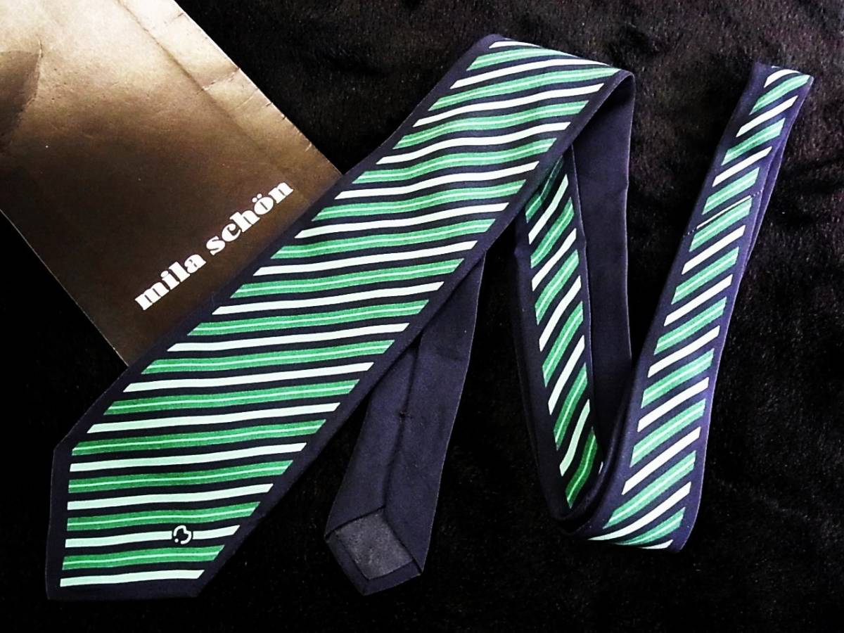 ■E0797Y●良品●ミラショーン【Mロゴ入】ネクタイ拍卖