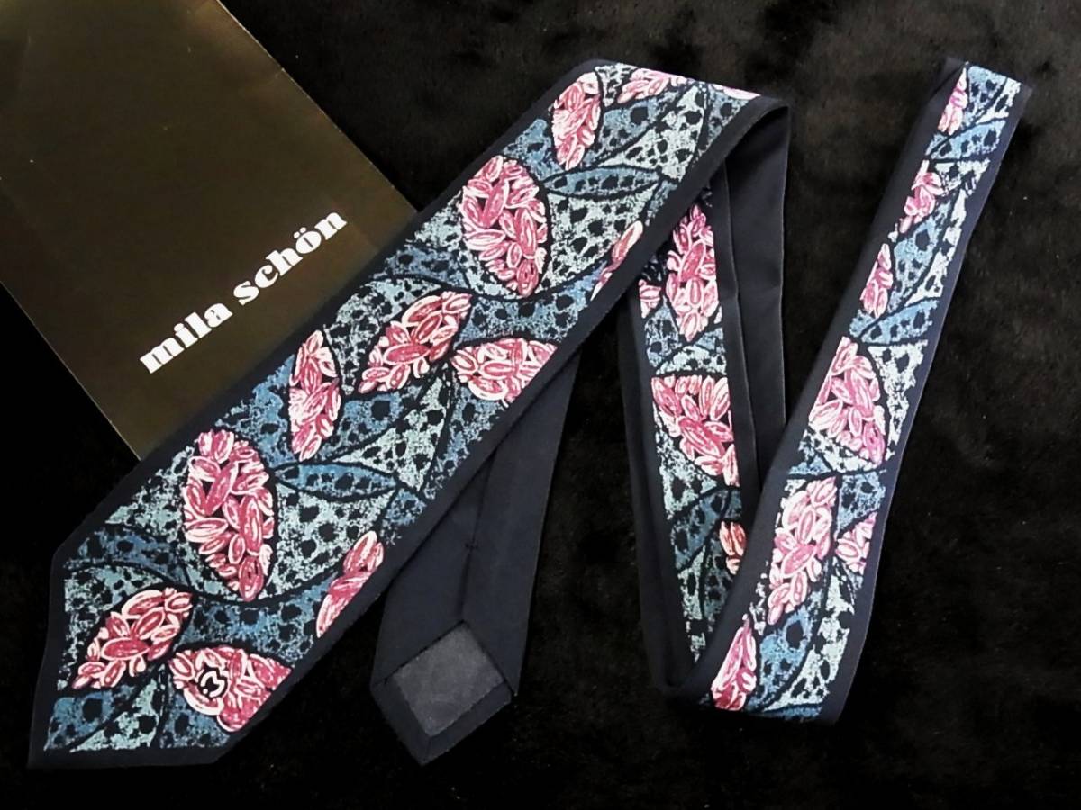 ■E0800Y●良品●ミラショーン【Mロゴ入】ネクタイ拍卖