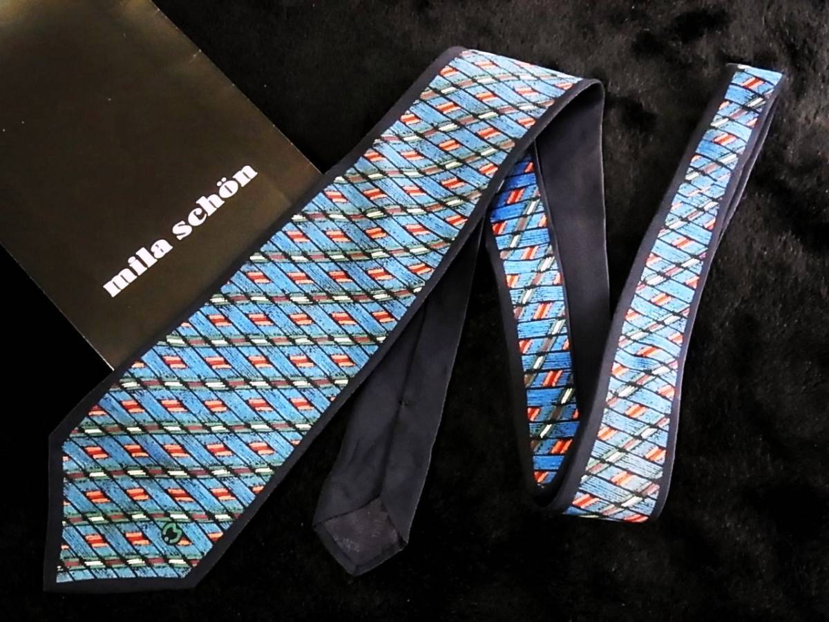 ■E0802Y●良品●ミラショーン【Mロゴ入】ネクタイ拍卖