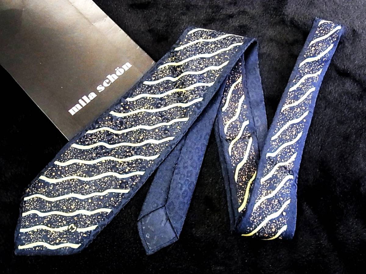 ■E0810Y●良品●ミラショーン【Mロゴ入】ネクタイ拍卖