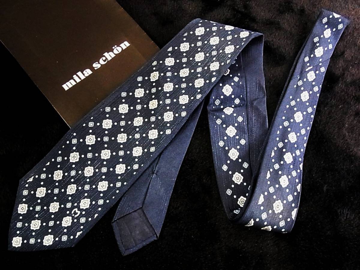 ■E0811Y●良品●ミラショーン【Mロゴ入】ネクタイ拍卖