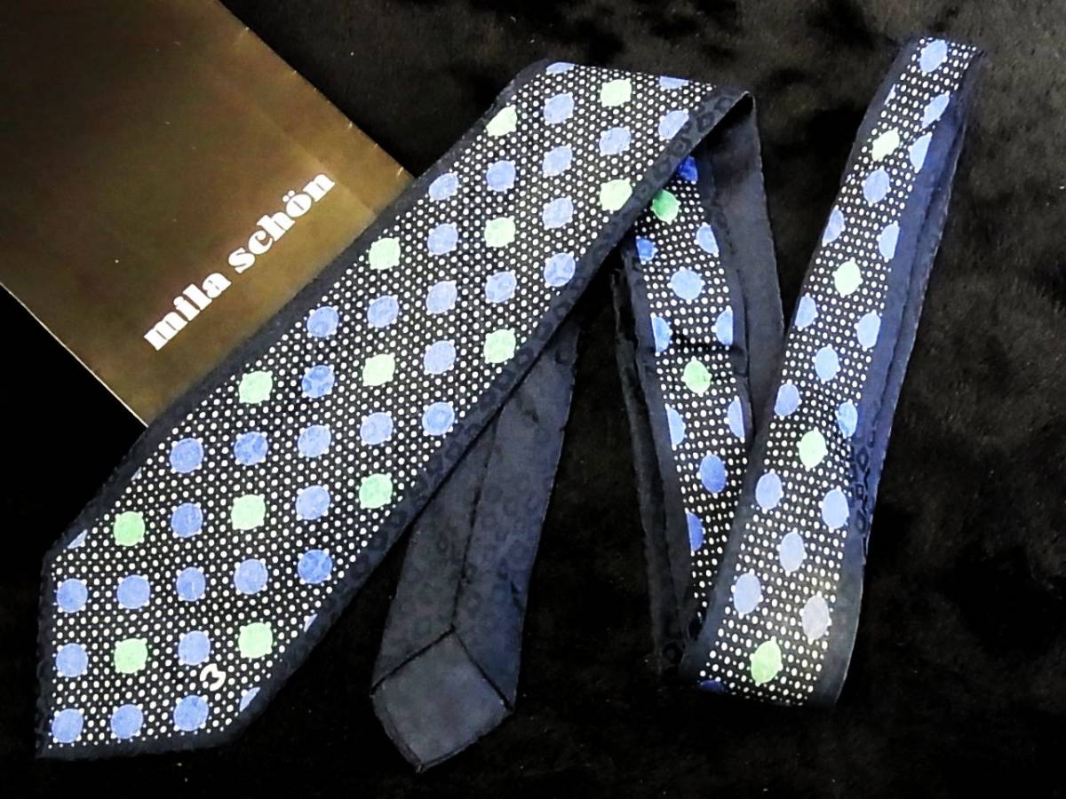 ■E0812Y●良品●ミラショーン【Mロゴ入】ネクタイ拍卖