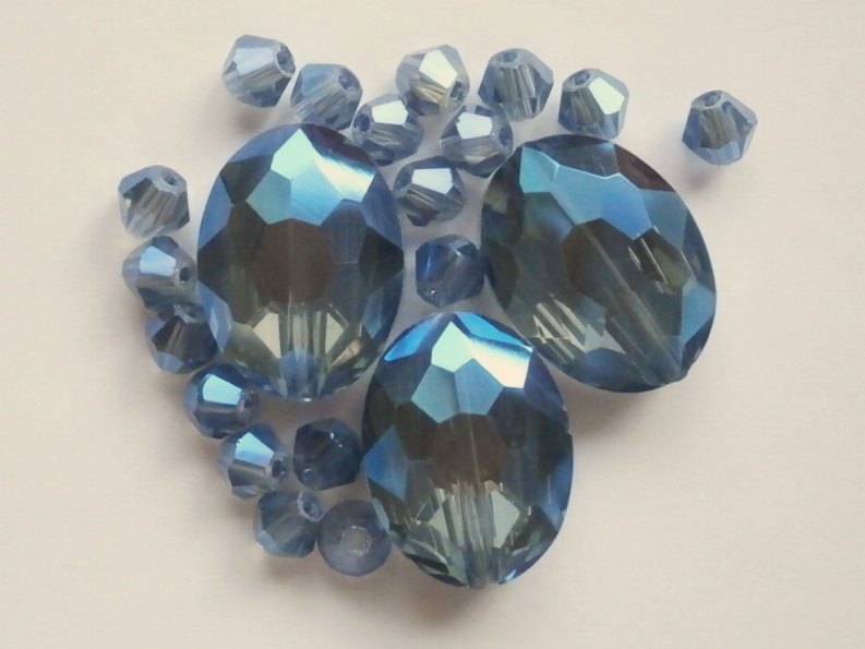 ガラスビーズ★オーバル★モリオン系★d拍卖