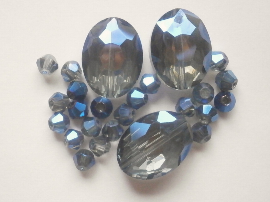 ガラスビーズ★オーバル★モリオン系★5拍卖