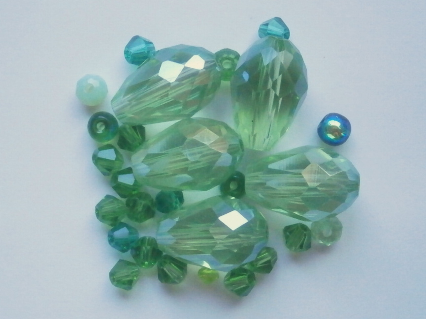 ガラスビーズ★ドロップ★タイプ A★グリーン系★F拍卖