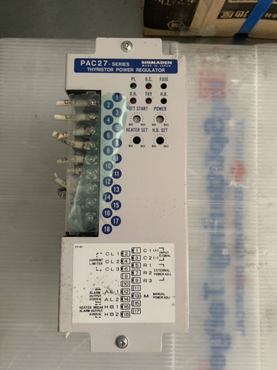 ff105 SHIMADEN PAC-27 単相電力調整器 中古現状品拍卖