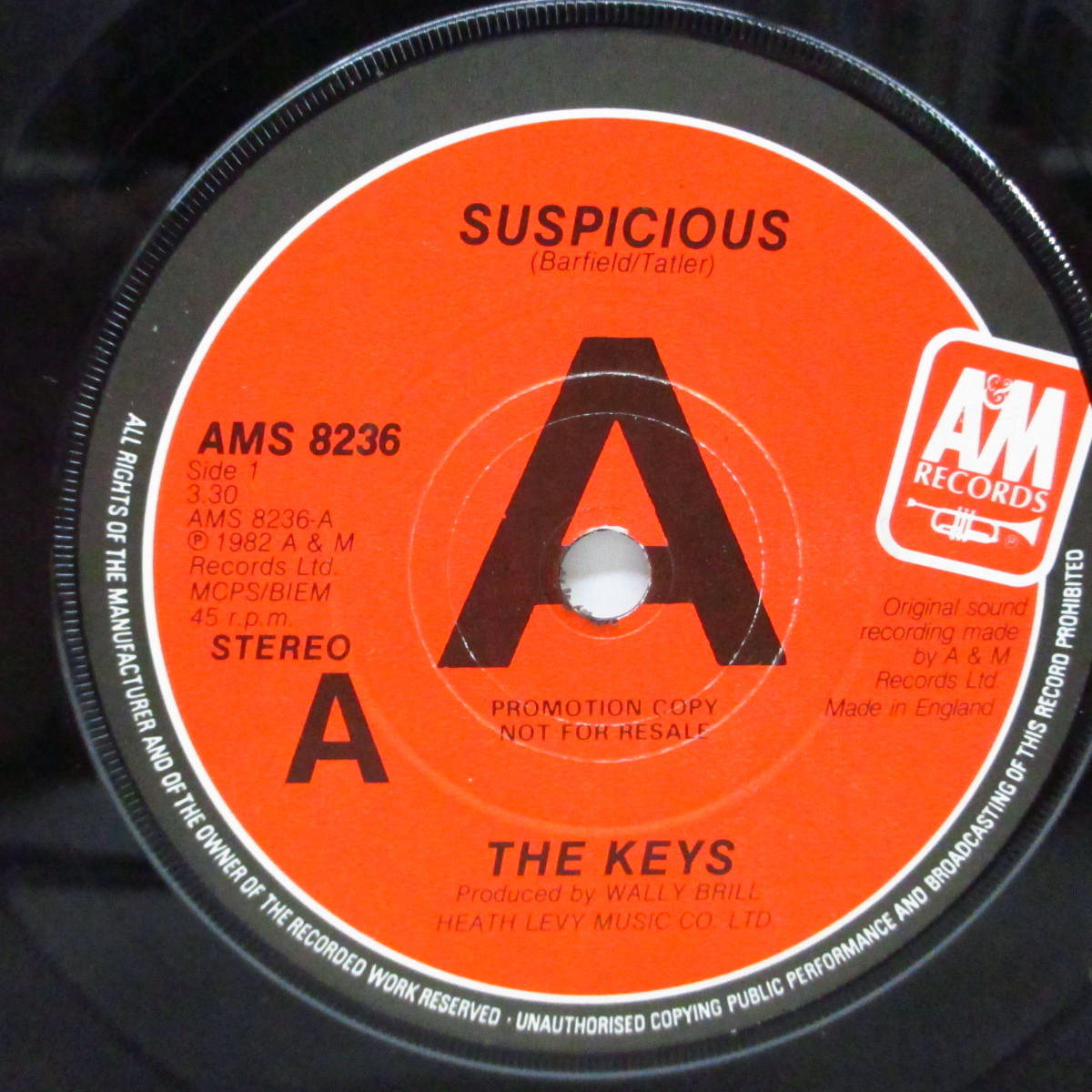 KEYS, THE-Suspicious (UK プロモ 7+カンパニースリーブ)拍卖