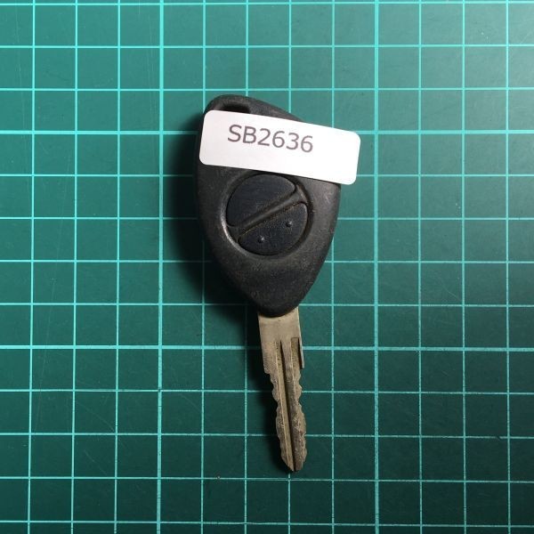 SB 2636送185円 希少 スバル 純正 リモコン キーレス プレオ ヴィヴィオ サンバー等 2B 2ボタン 黒 ブラック 青拍卖