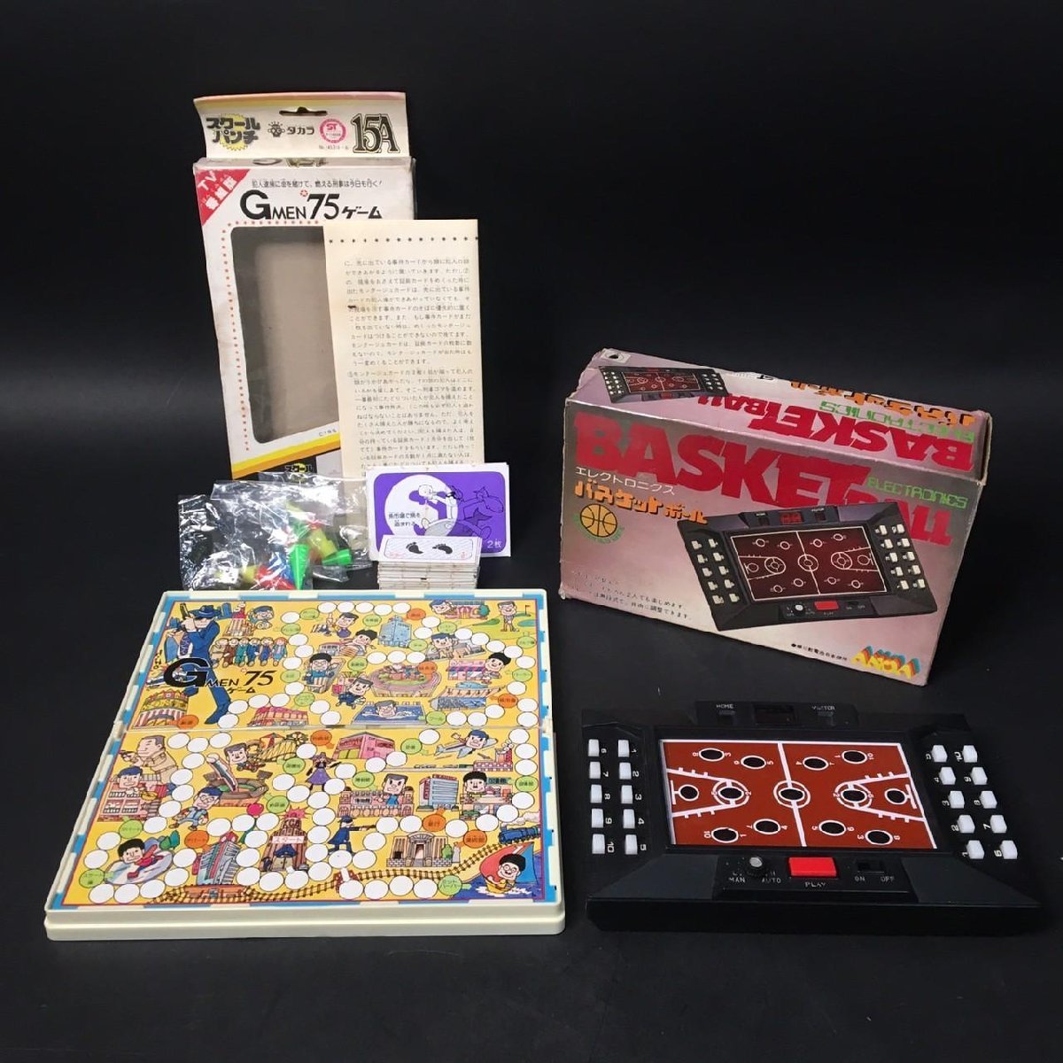 FG0808-18-3 ボードゲーム まとめ タカラ スクールパンチ 15A GMEN75ゲーム エレクトロニクス BASKETBALL バスケットボール 60サイズ拍卖