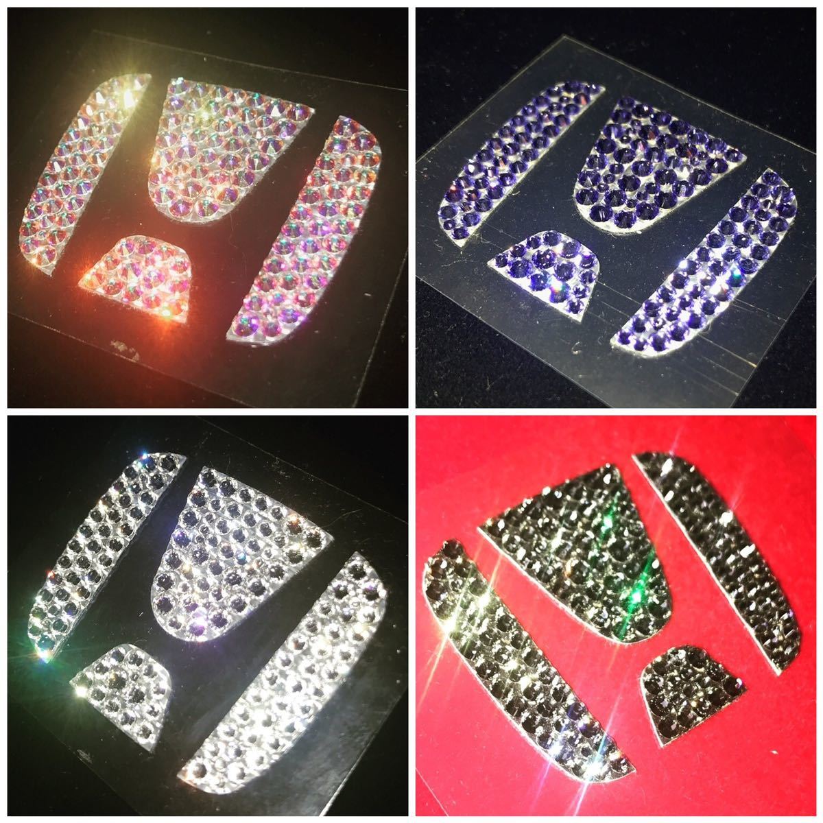 ステアリングエンブレム背面シート☆スワロフスキー施工(ホンダ)拍卖