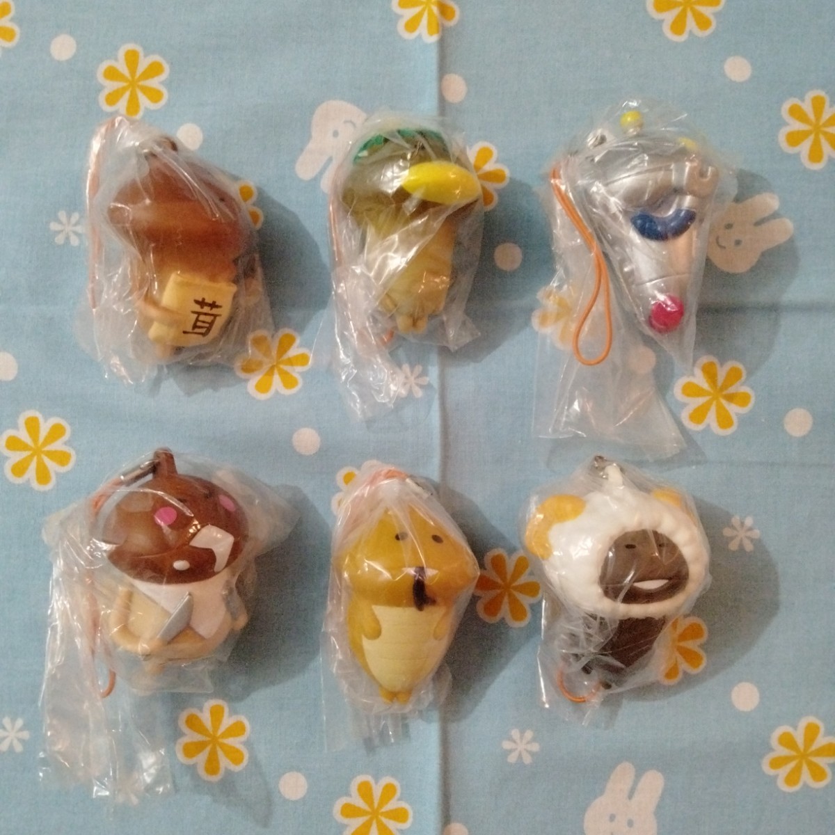 おさわり探偵 なめこ栽培キット なめこんふんふ ソフビ ストラップ2 全6種セット マスコット フィギュア キーホルダー ソフト ビニール拍卖