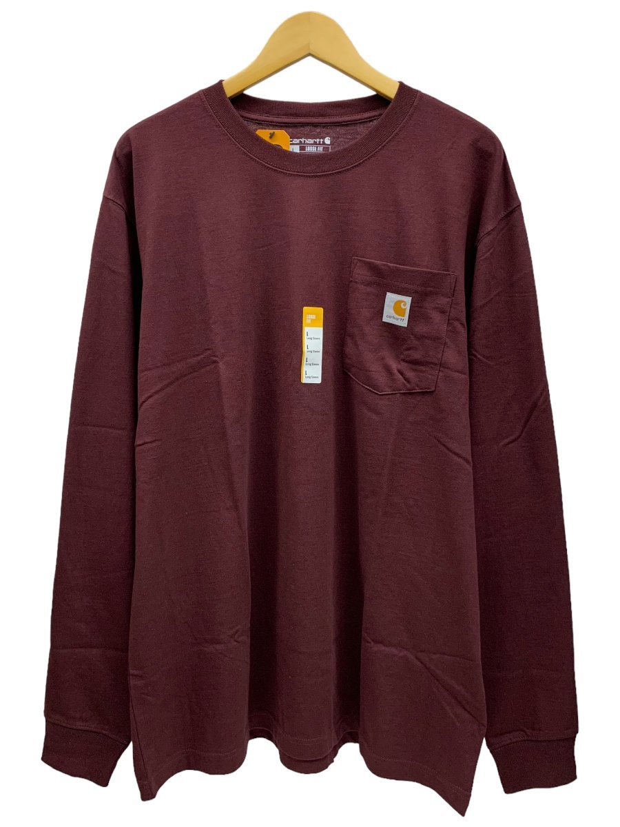 Carhartt (カーハート) Workwear LS Pocket T-Shirt ロンT 長袖Tシャツ K126 エンジ PORT L メンズ /036拍卖