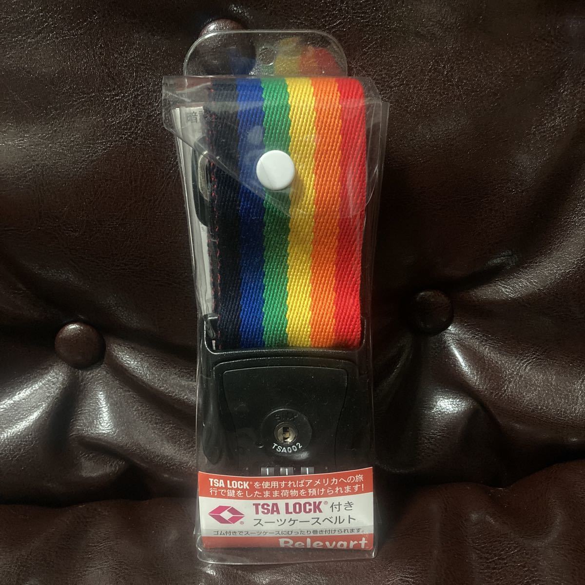 Relevart TSALOCK付きスーツケースベルト レインボ レレバート TSAロック 日本製 旅行 旅 出張 アメリカ ハワイ グアム スーツケースベルト拍卖