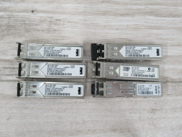 ・ 新F 0046◆ 保証有 Cisco【 GLC-SX-MM 】1000BASE-SX SFP GBICモジュール 6個セット・祝10000!取引突破!!拍卖