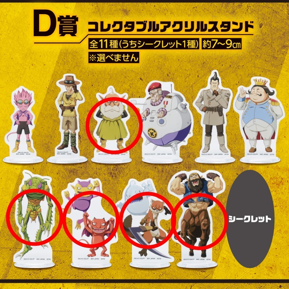 【新品未使用】一番くじ サンドランド D賞 コレクタブル アクリル スタンド ICHIBAN KUJI SAND LAND ACRYLIC STAND拍卖