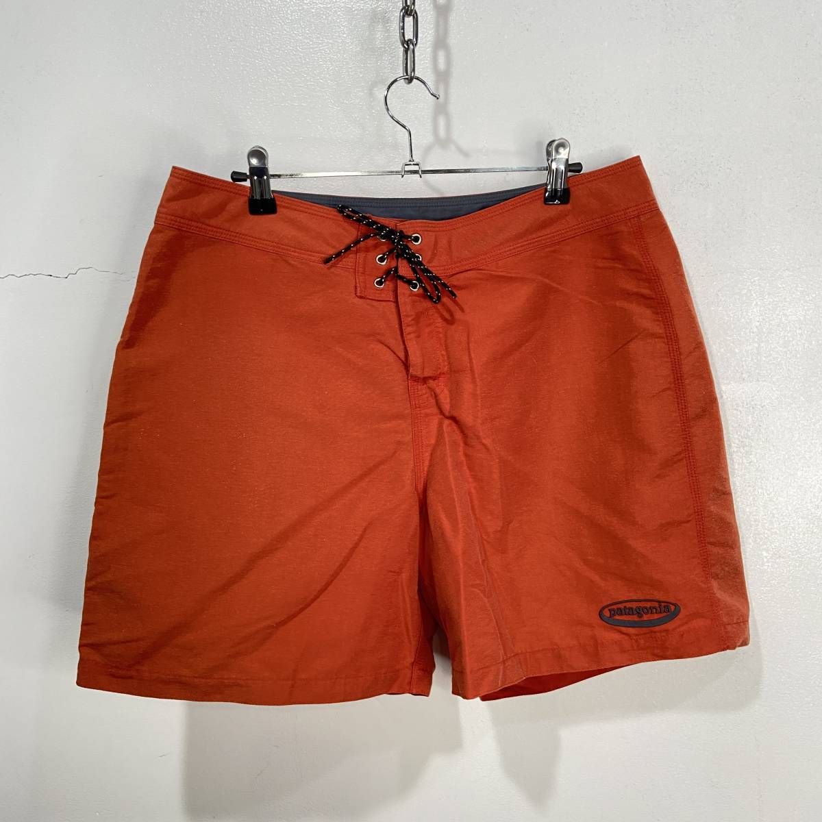 ☆送料無料☆Patagonia☆01年製☆ボートショーツ☆オーバルロゴ☆ショートパンツ☆サーフィン☆ハーフパンツ☆オレンジ☆W33☆I23拍卖