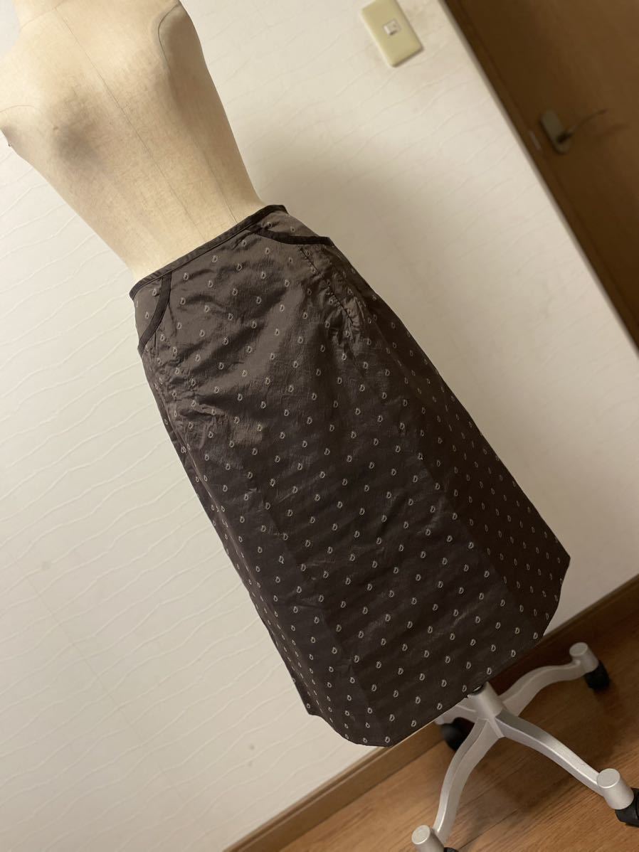 【綺麗】★TRUNK コシノヒロコ ハリ感 総柄スカート/40オールシーズン★拍卖