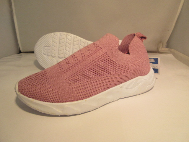 激安! 23 レディーススニーカー スリッポンシューズ 5249 ピンク色 超軽量 柔らかい合成繊維拍卖