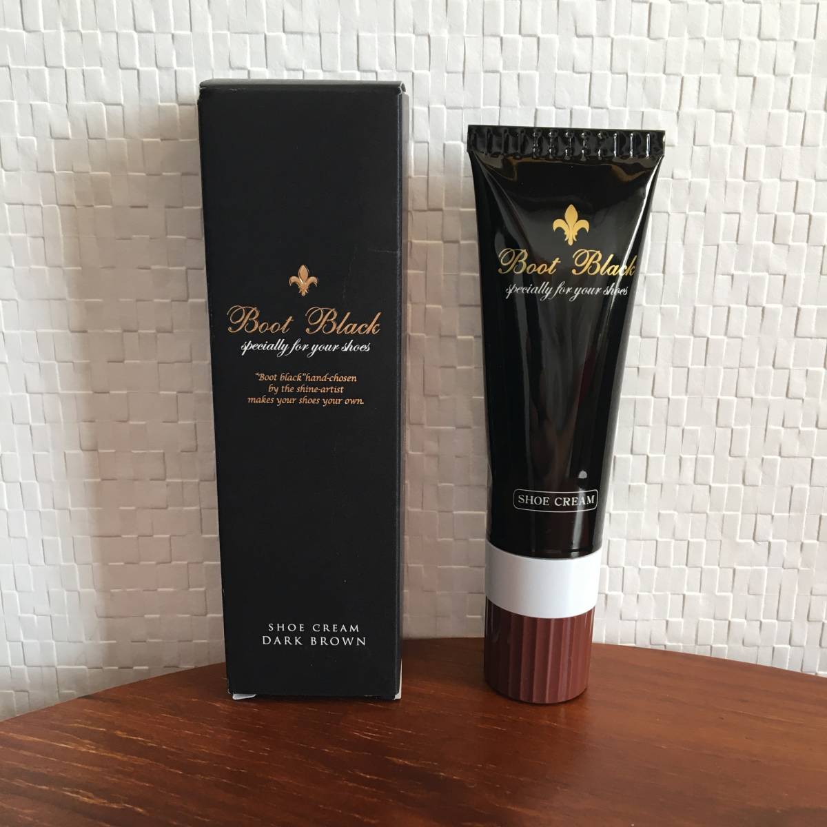 ● 送料¥180~ ● ダークブラウン / BootBlack ブートブラック シュークリーム 50g チューブ 靴クリーム 靴墨 (新品)(未開封)(正規品)拍卖
