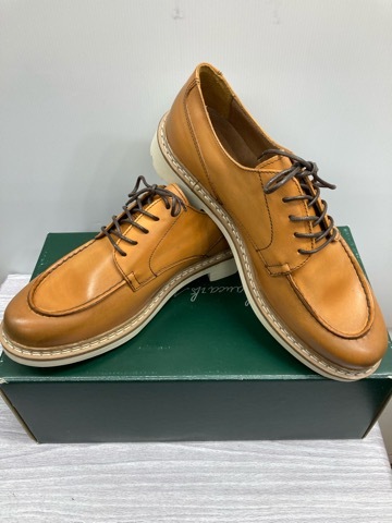 ★送料割引!Uチップシューズ アンティークフィニッシュレザー 牛革 キャメル 41表示 26cm ITALY G.C.Morelli★未使用格安!拍卖