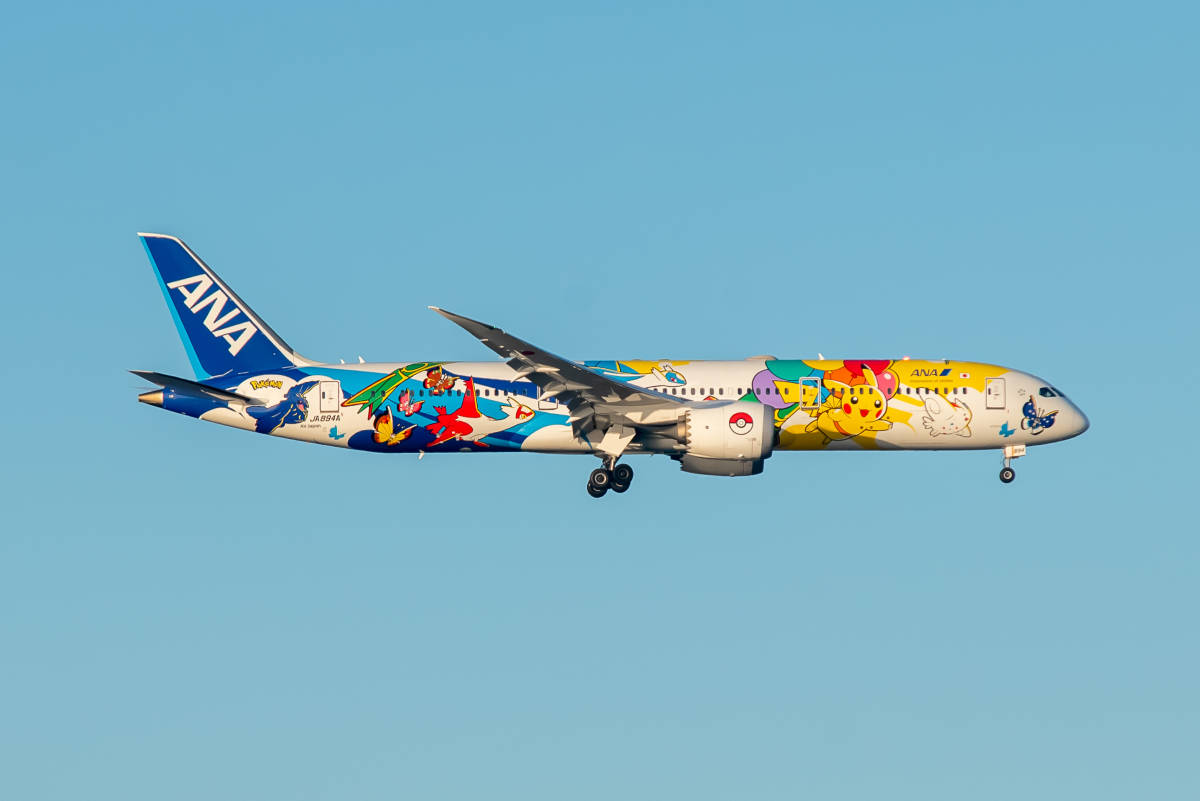 飛行機 デジタル画像 ANA ポケモン ピカチュウジェットNH ボーイング787 9拍卖