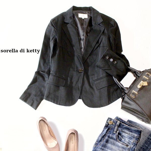 ☆☆ 美品 ケティ sorella di ketty ☆☆ 綺麗め コットン ジャケット 2号 M 春 秋 合服 細身 23C09拍卖