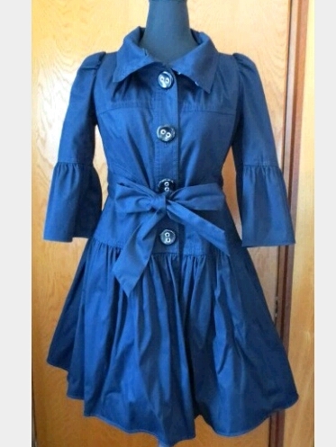 新品 バーバリーブルーレーベル 七分 トレンチコート 36 7号 S コート バーバリー 紺 ネイビー スプリング チェック 秋 春 薄手 アウター拍卖