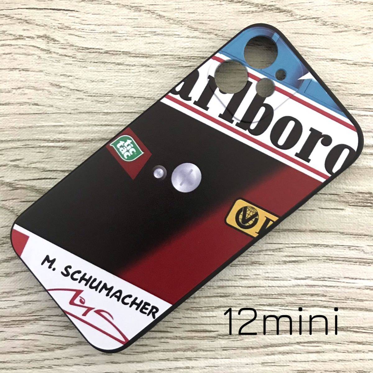 ミハエル・シューマッハ ヘルメット デザイン iPhone 12 mini ケース F1 フェラーリ Ferrari スマホ拍卖