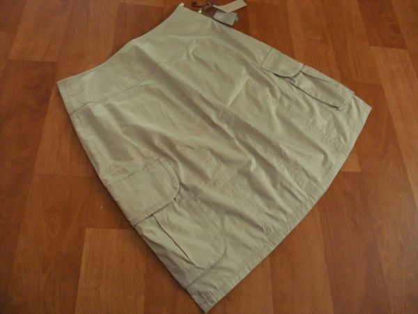 ★新品 日本製 シャト 1 1/.2 カーゴスカート ベージュ w64拍卖